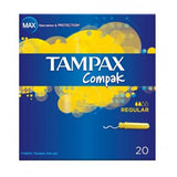 TAMPAX COMPACT 100%ALGODON REGULAR 20 UNIDADES