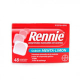 RENNIE SABOR MENTA-LIMON 48 COMPRIMIDOS MASTICABLES