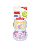 NUK CHUPETE SILICONA PEPPA PIG 18-36 MESES 2 UNIDADES