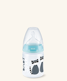 NUK BIBERON CON CONTROL DE TEMPERATURA SAFARI TETINA SILICONA 150ml 0-6 MESES TALLA M